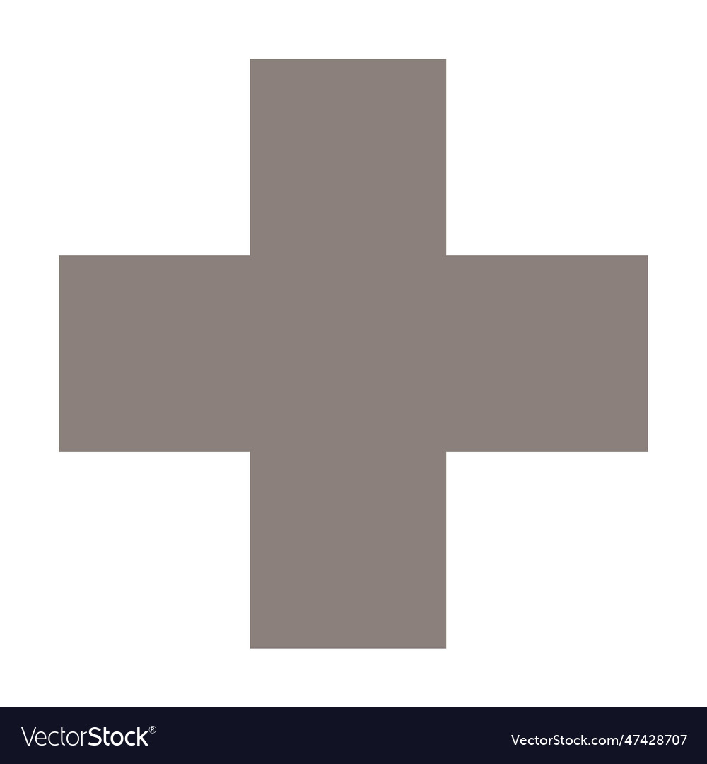Cross geometric shape element symbol Vector Image Cross geometric shape element symbol