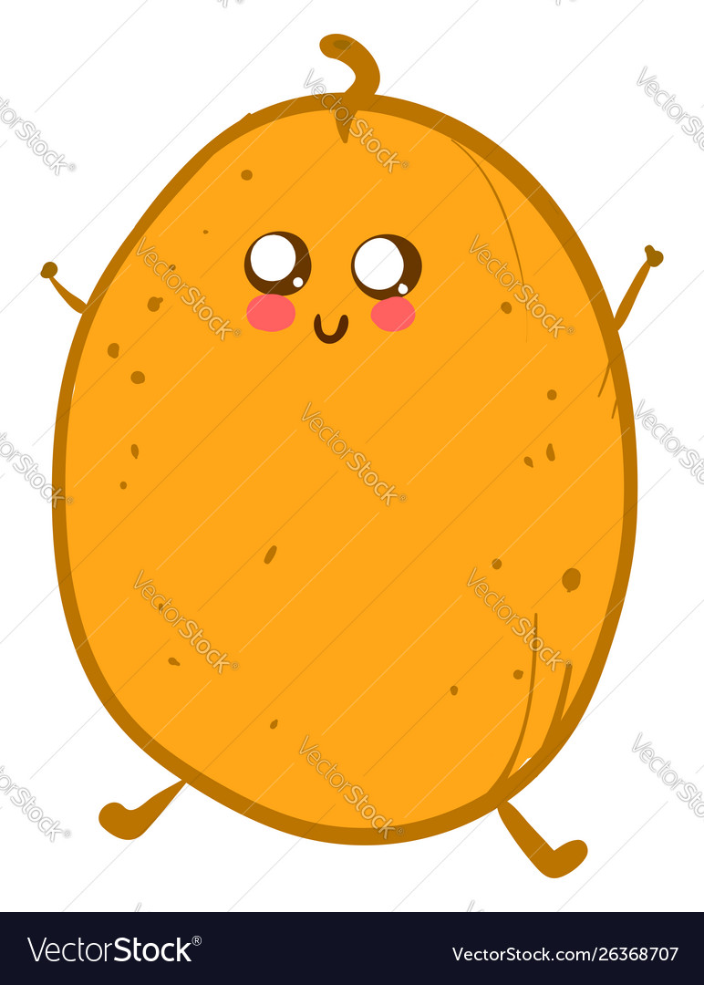 Cute melon on white background