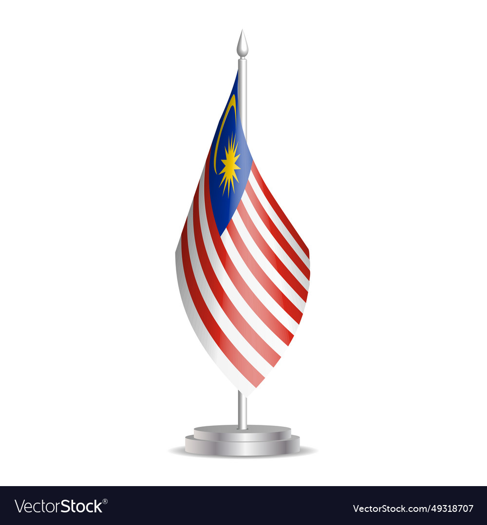 Desktop presentation flag of malaysia Royalty Free Vector