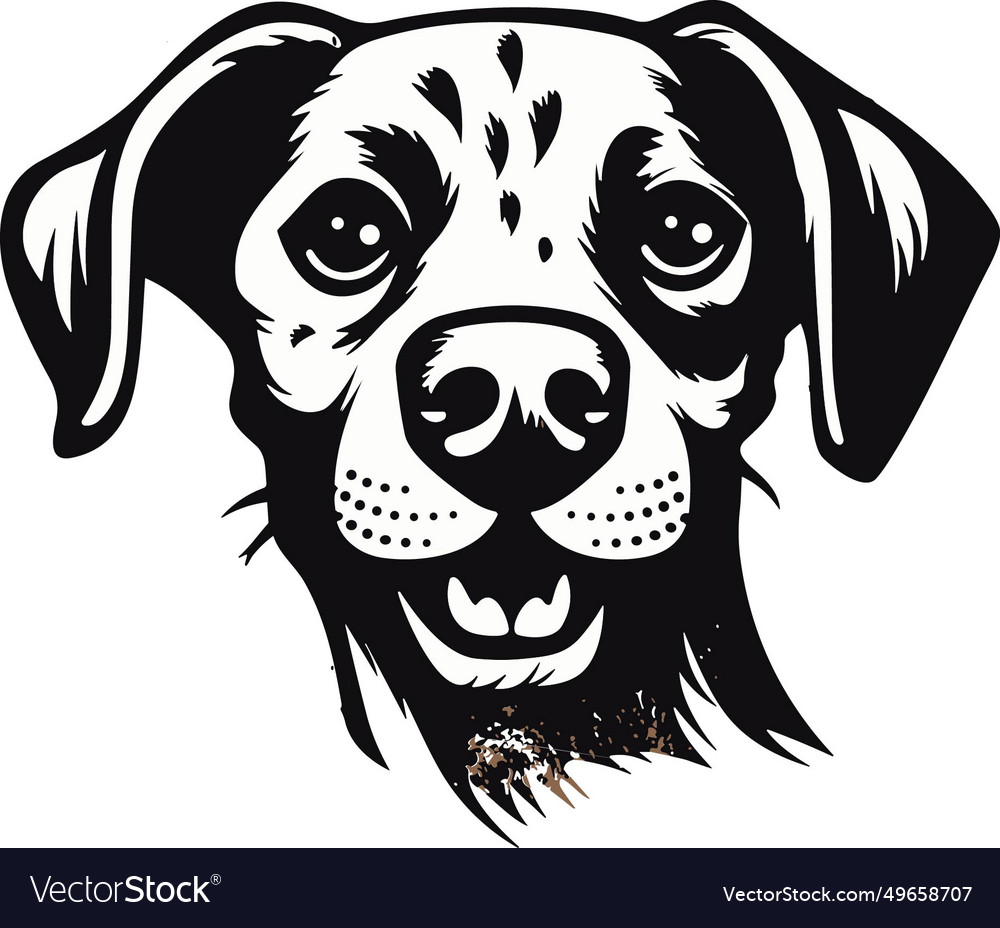 Dog head logo Royalty Free Vector Image - VectorStock