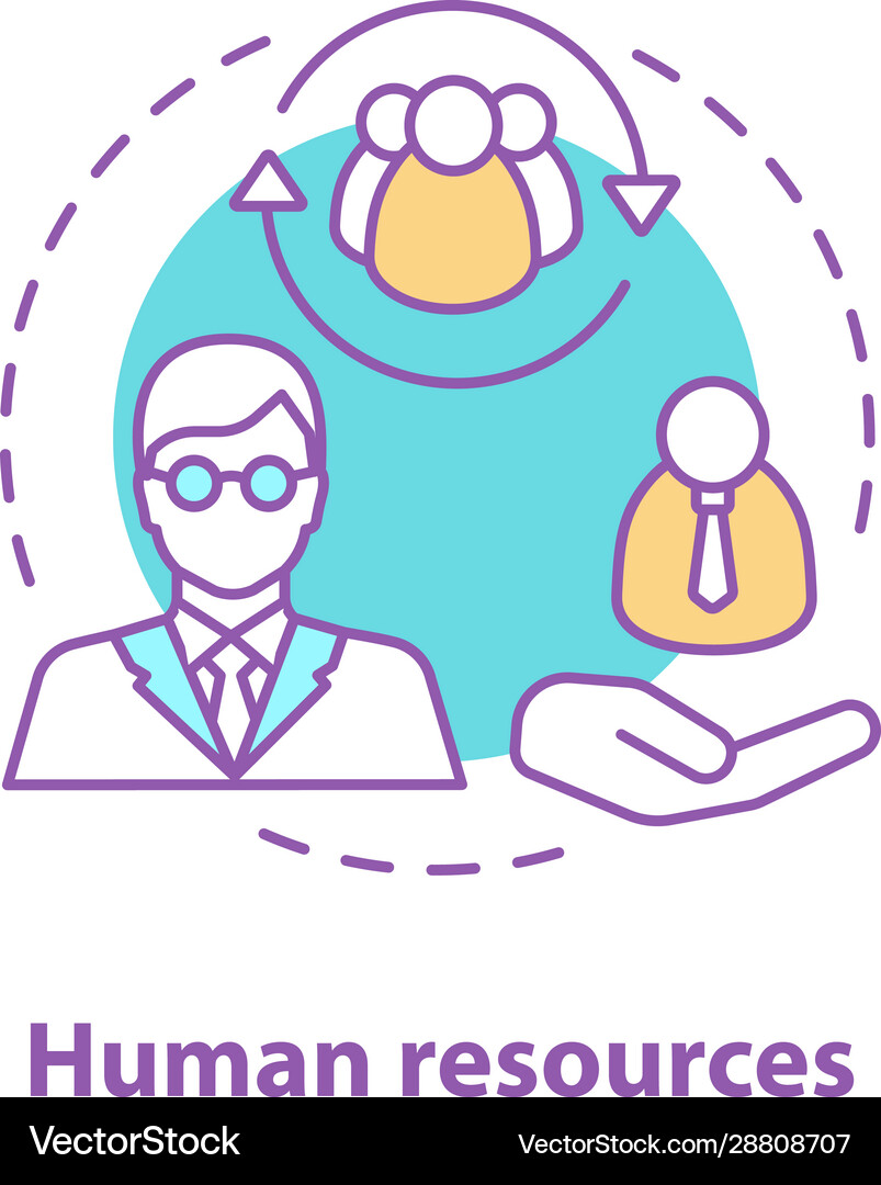 Human resources concept icon Royalty Free Vector Image