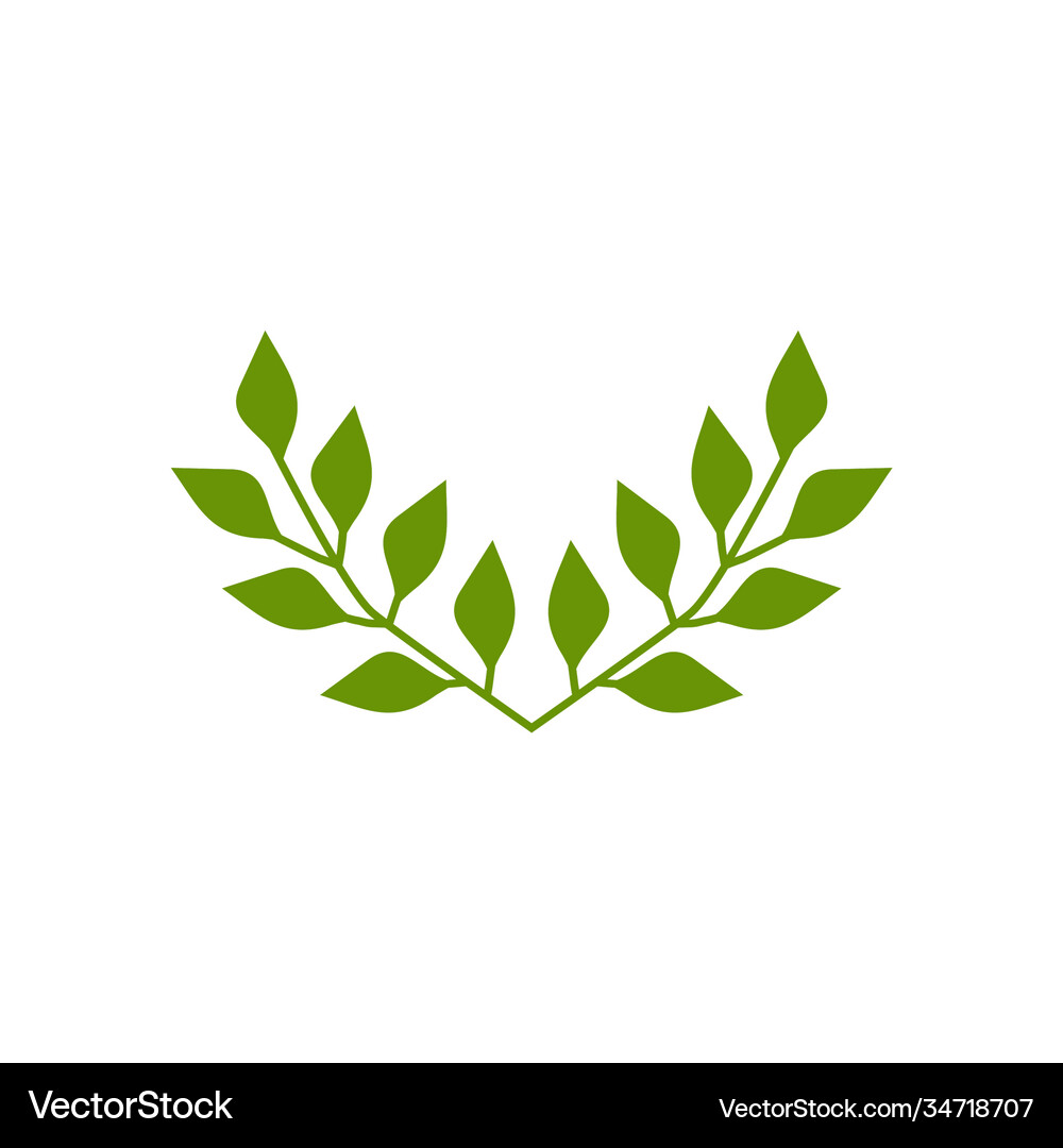 Leaf icon logo design template Royalty Free Vector Image