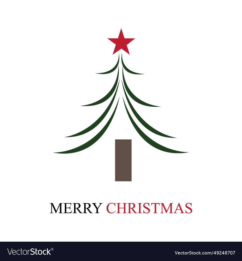 Merry christmas logo or symbol template design Vector Image