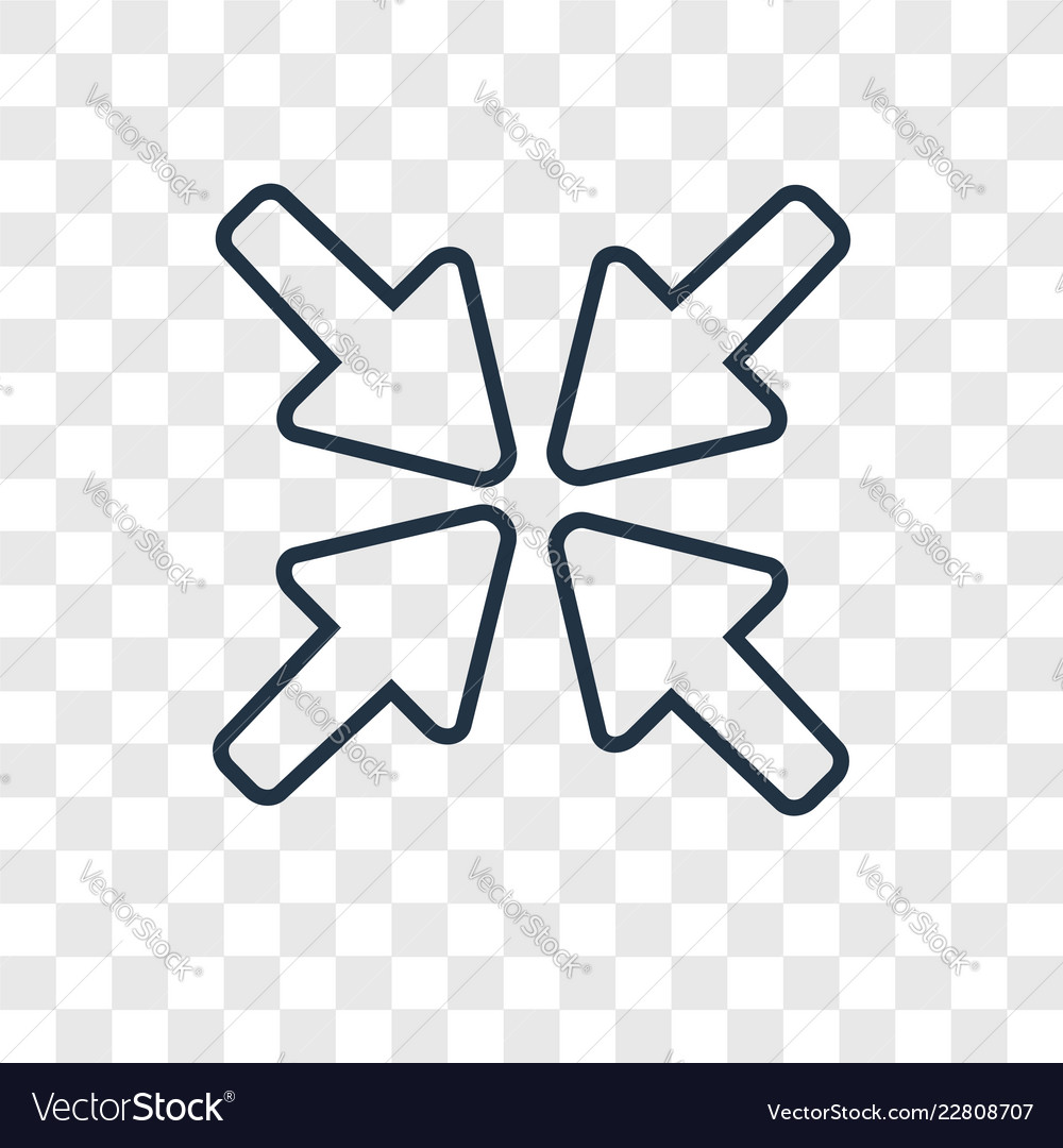 Minimize concept linear icon isolated Vector Image Minimize concept linear icon isolated