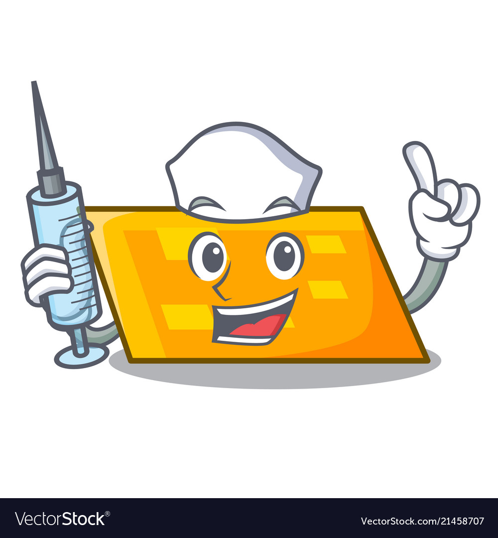 Nurse parallelogram character cartoon style