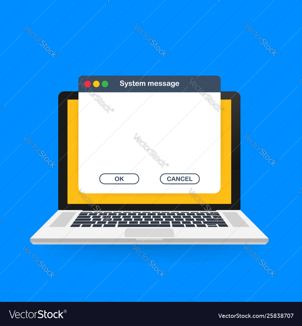 System message. Шаблон сообщения.