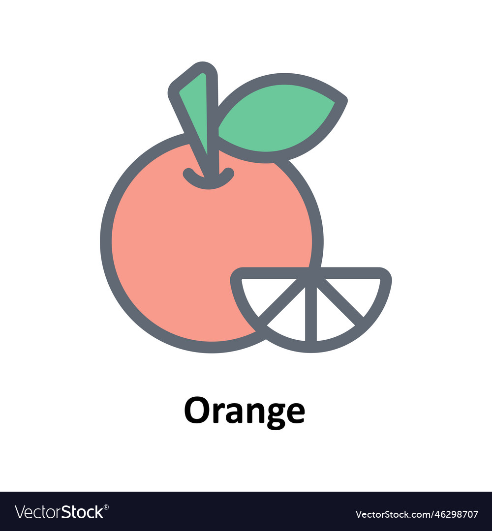 Orange fill outline icons simple stock i