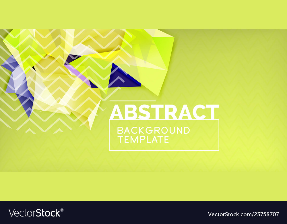 Triangular low poly background design vector image Triangular low poly background design