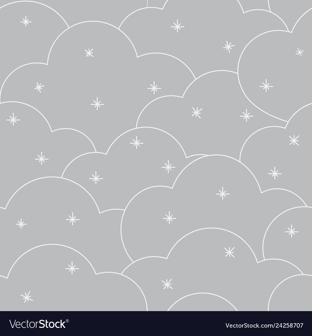 White clouds on a gray background Royalty Free Vector Image