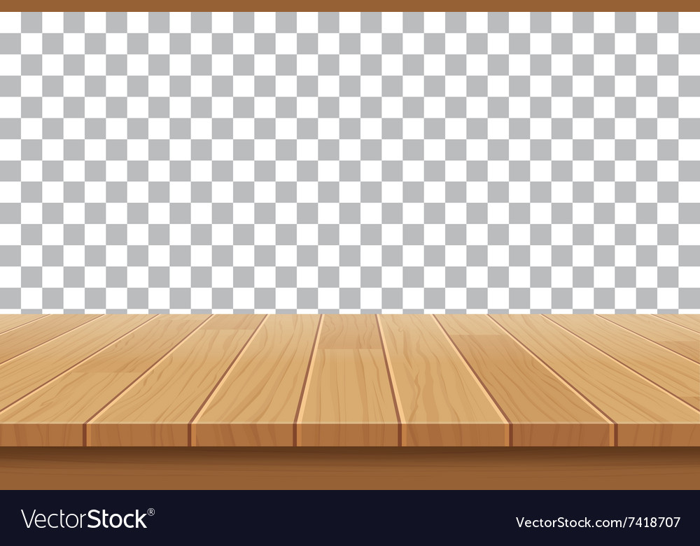 Wood table top on isolated background Royalty Free Vector