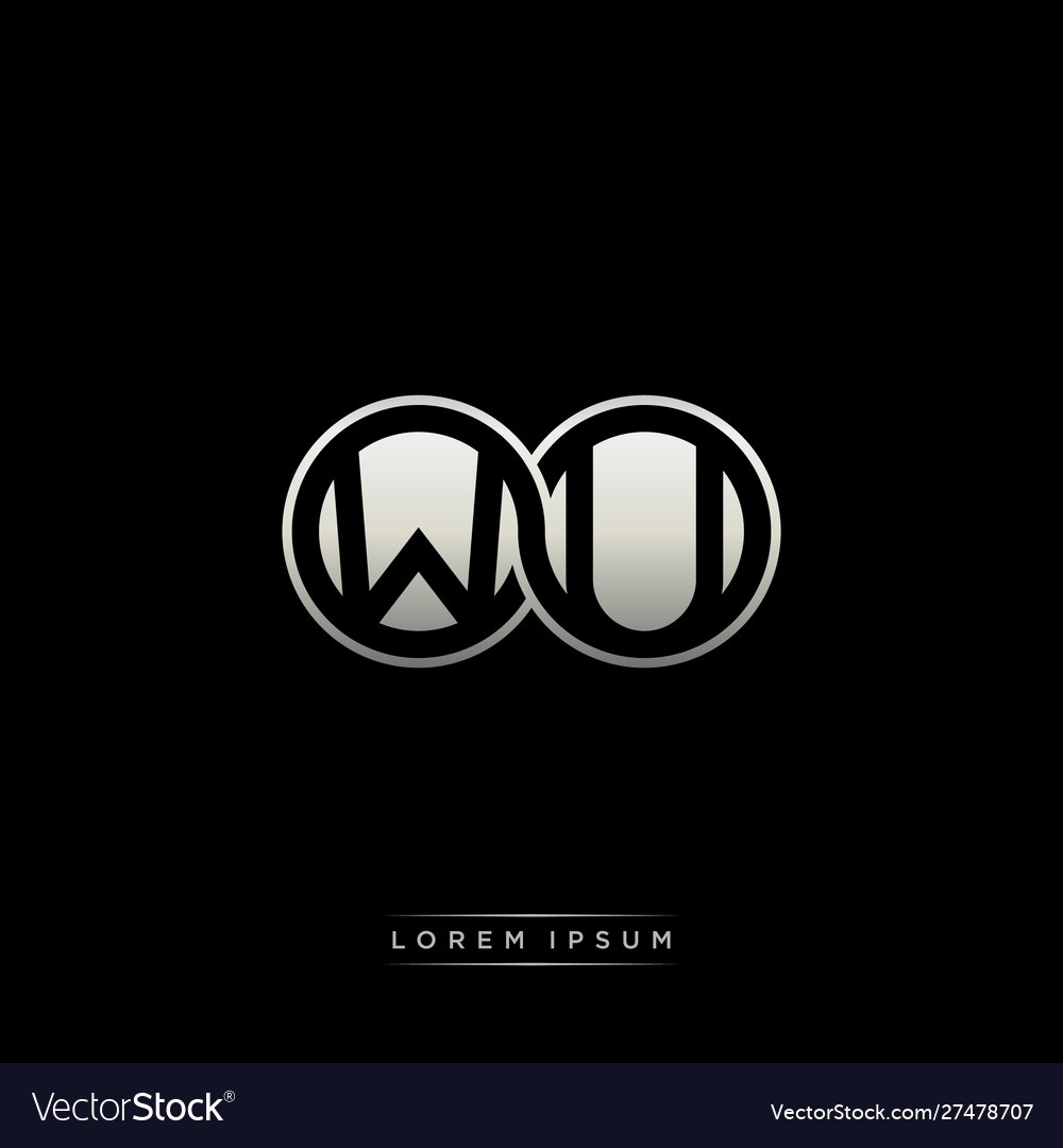 Wu initial letter linked circle capital monogram
