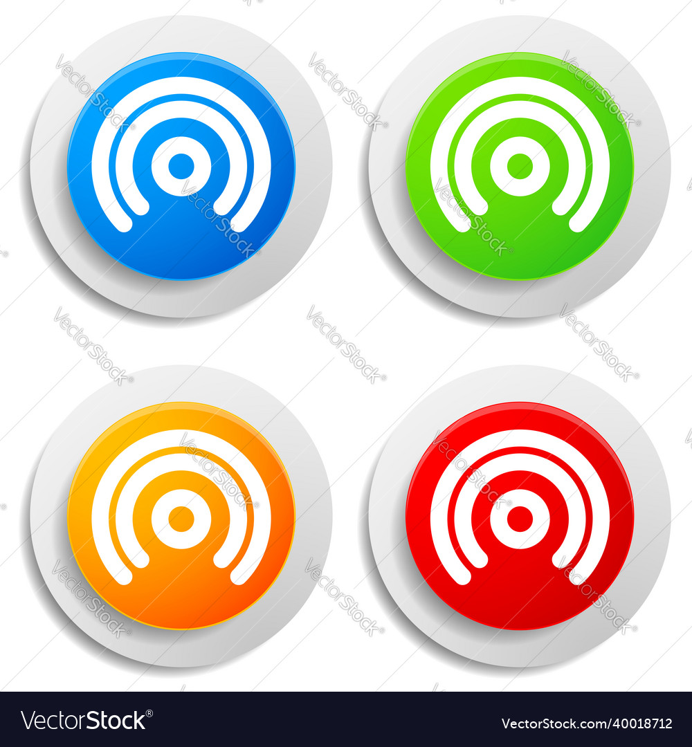 Cordless wireless connection wifi signal symbol vector image Cordless wireless connection wifi signal symbol