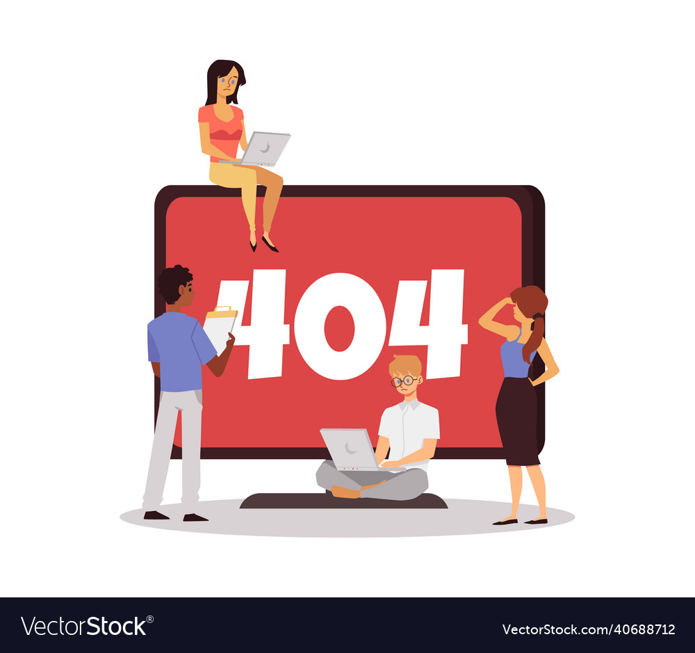 Critical operating system 404 error screen flat