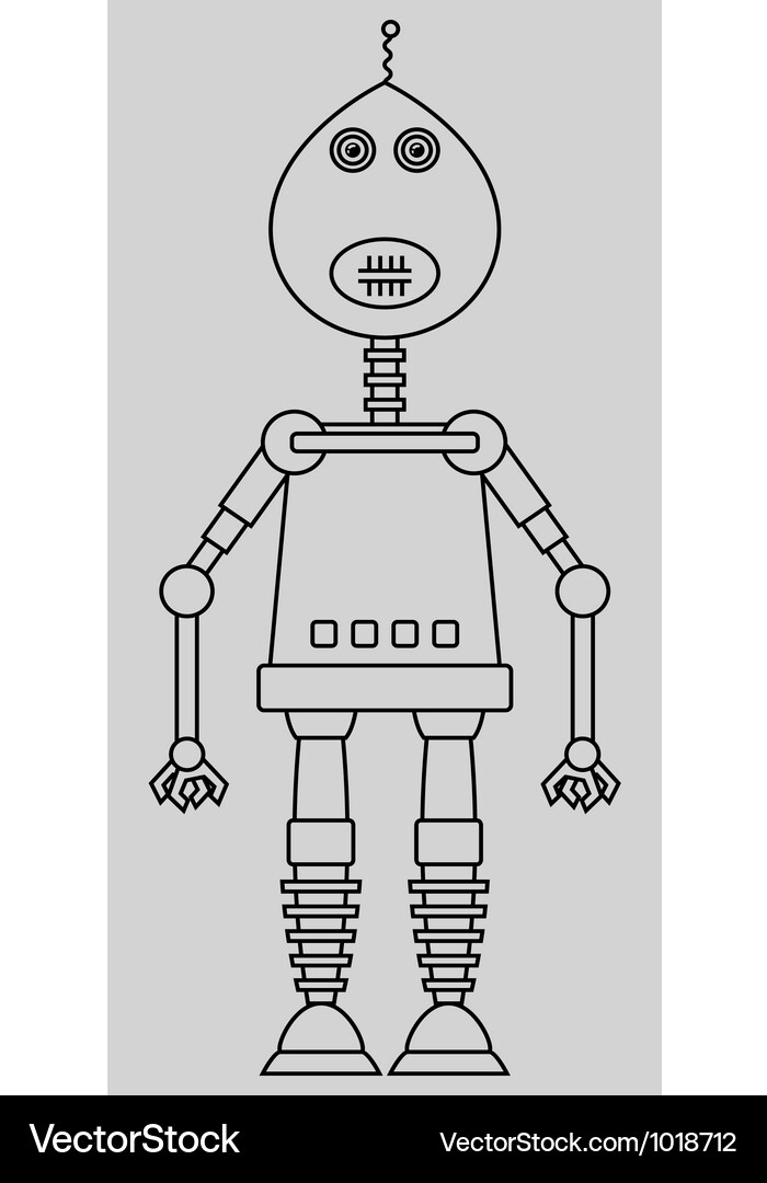 Cute robot Royalty Free Vector Image - VectorStock