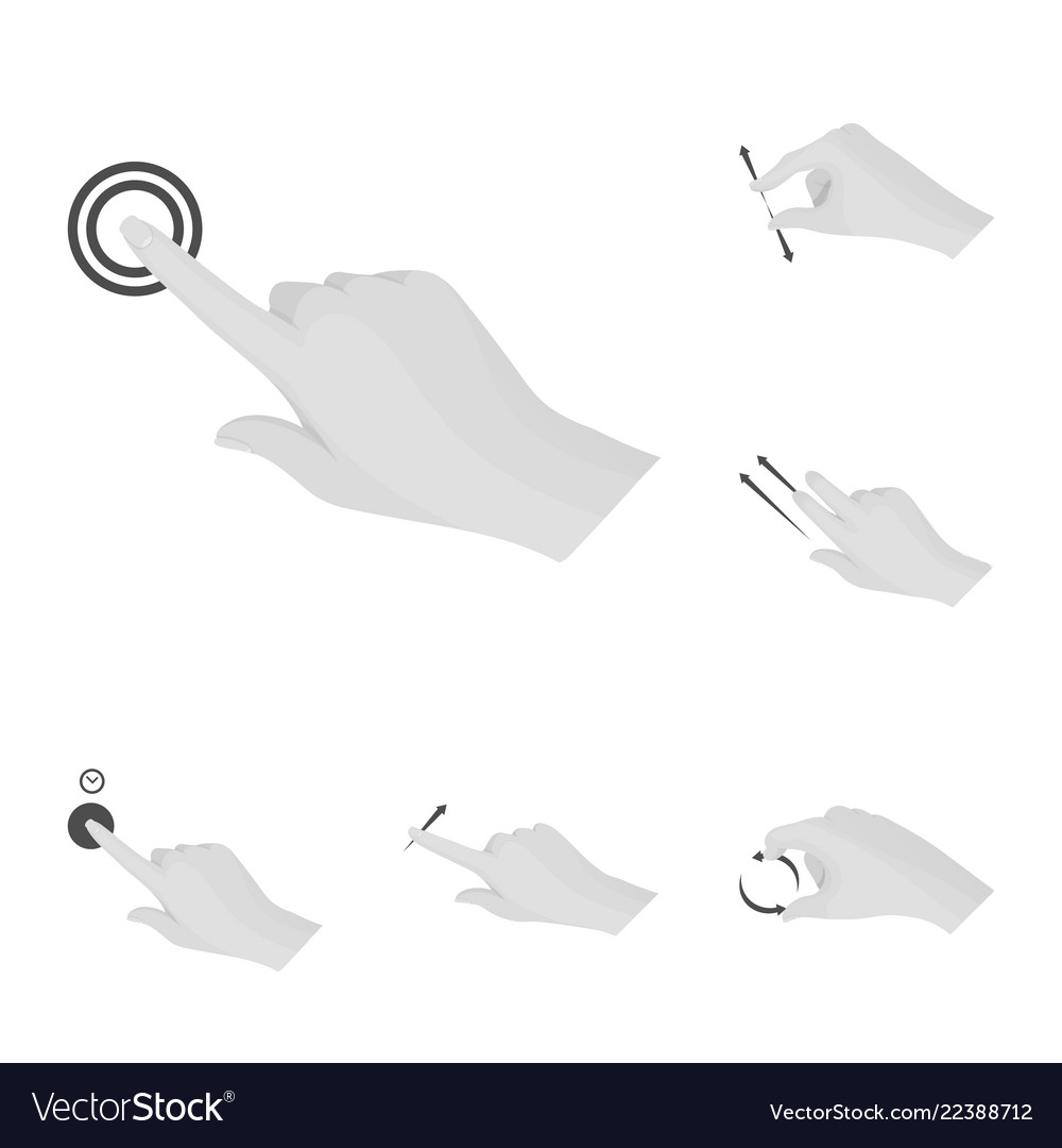 Design of touchscreen and hand icon vector image Design of touchscreen and hand icon