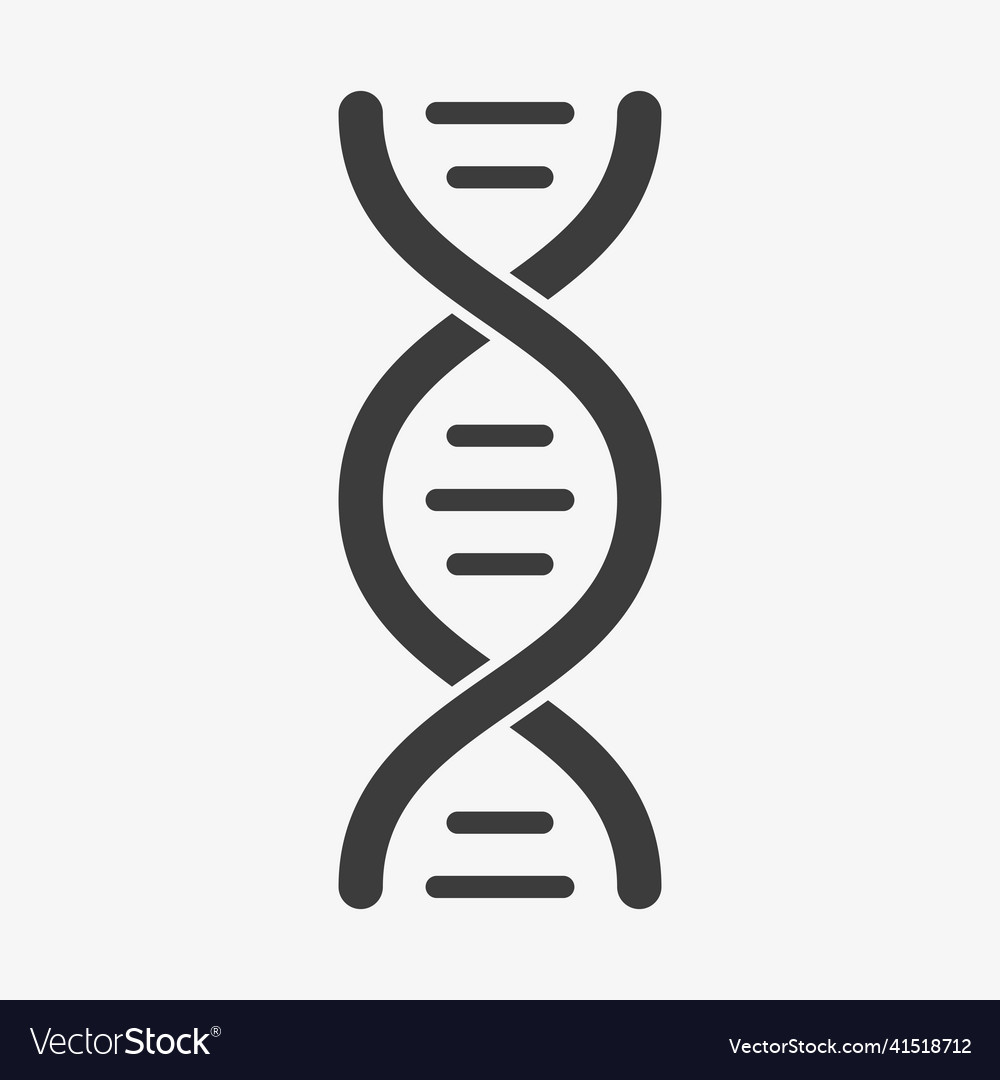 Dna icon isolated on white background Royalty Free Vector