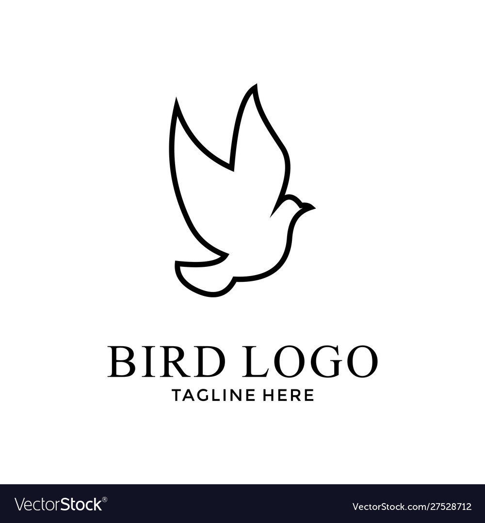 Elegant Line Art Dove Logo
