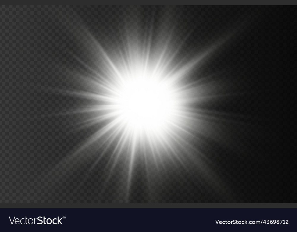 Glow heller Lichtstern weiße Sonnenstrahlen Sonnenschein