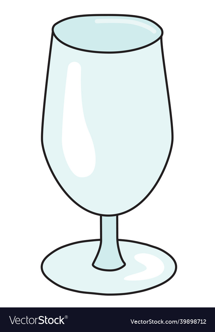 Goblet cocktail and drinks glass stylish Vector Image