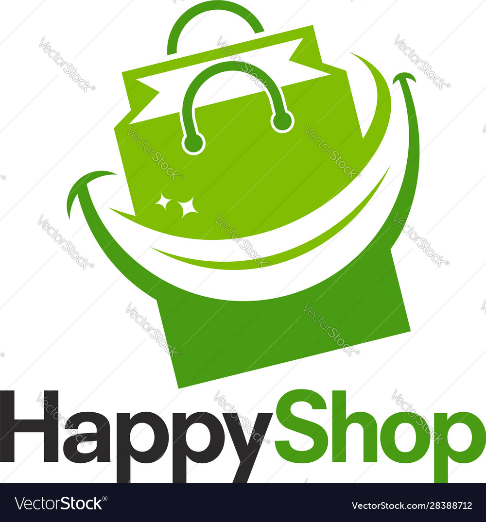 Happy shop logo designs fun store template