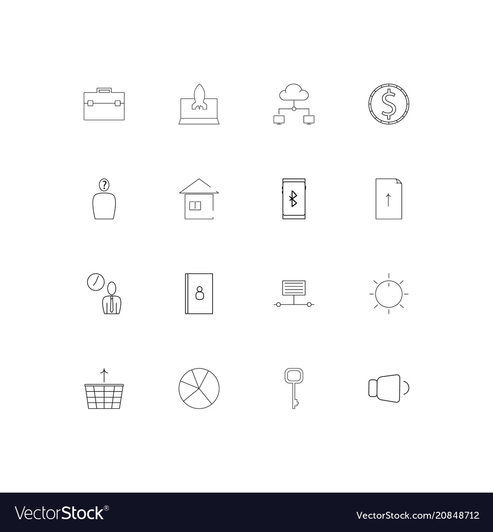 Internet of things linear thin icons set outlined