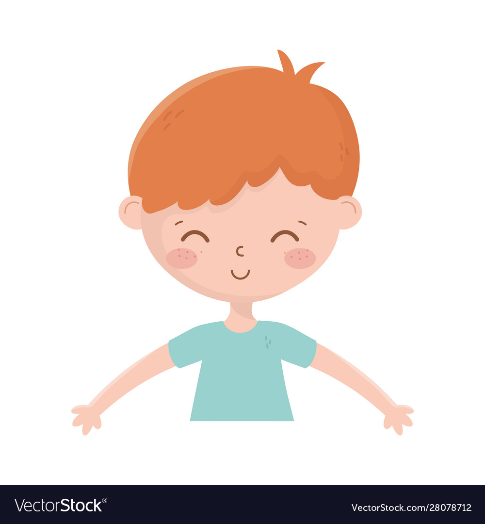 Isolated Boy Cartoon Design Royalty Free Vector Image