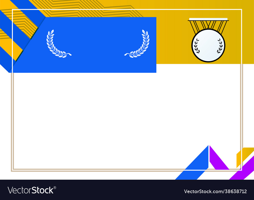 Line simple frame for certificate straight border