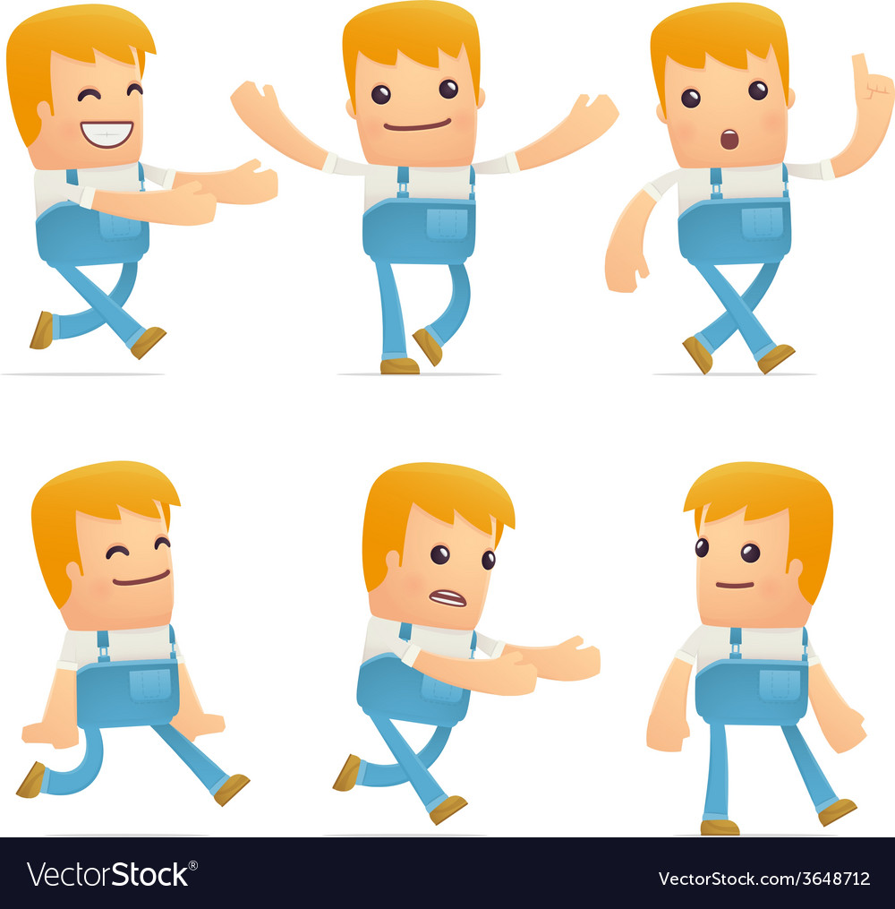 Mechanic Character Poses - Set of Action Figures