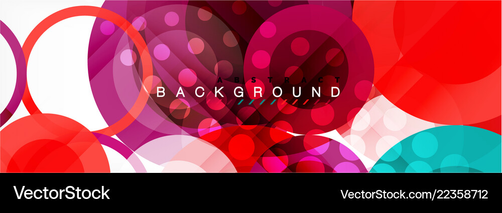 Overlapping circles design background Royalty Free Vector