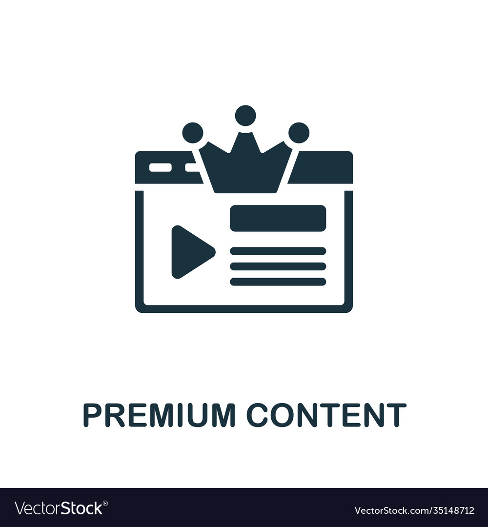 Premium content icon simple element from
