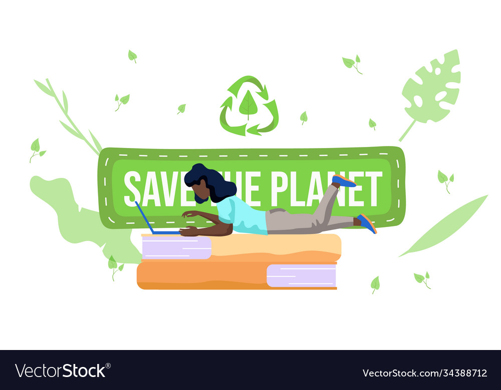 Save planet concept environmentally friendly vector image Save planet concept environmentally friendly
