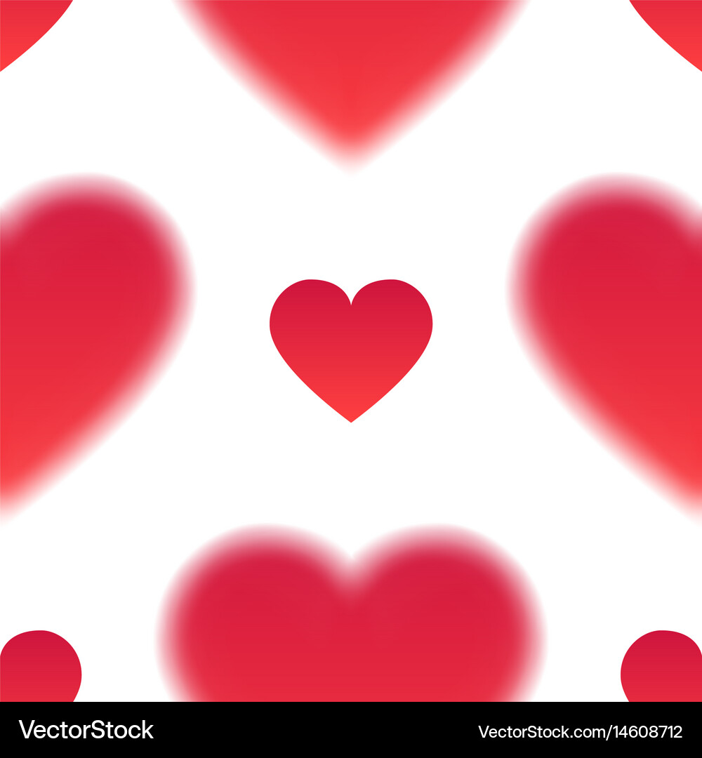 Seamless pattern with red hearts Royalty Free Vector Image
