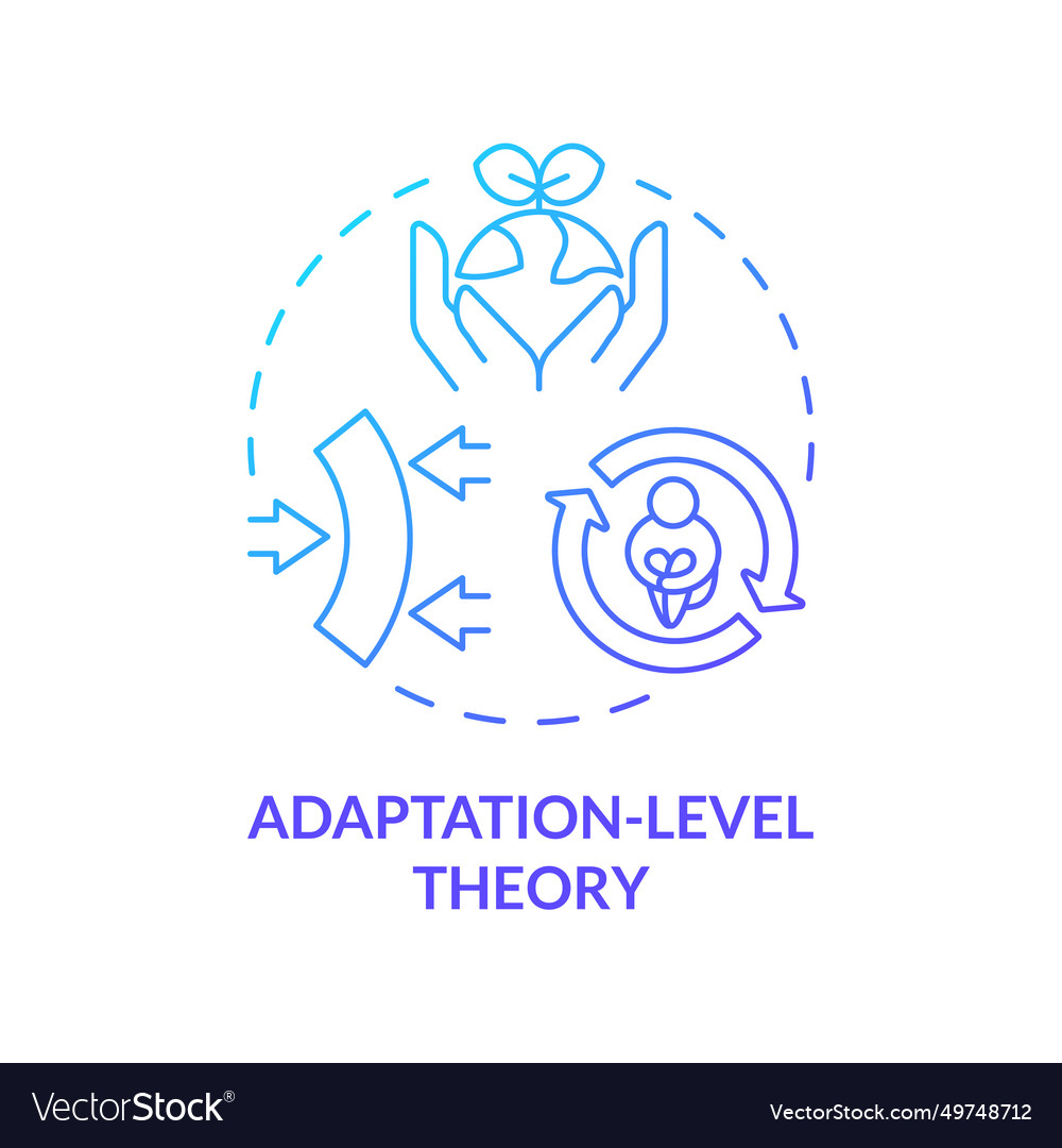 Thin line gradient adaptation level theory icon Vector Image Thin line gradient adaptation level theory icon