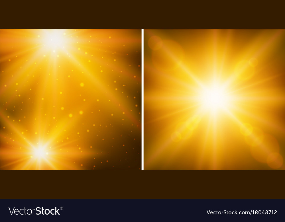 Two backgrounds with orange light