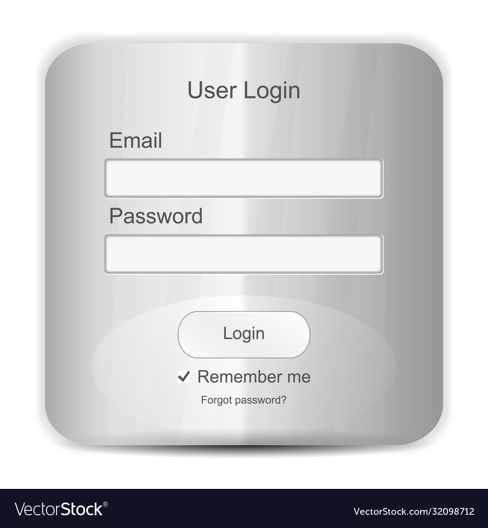 Web-Elemente registrieren und Anmeldefenster vector image Web-Elemente registrieren und Anmeldefenster
