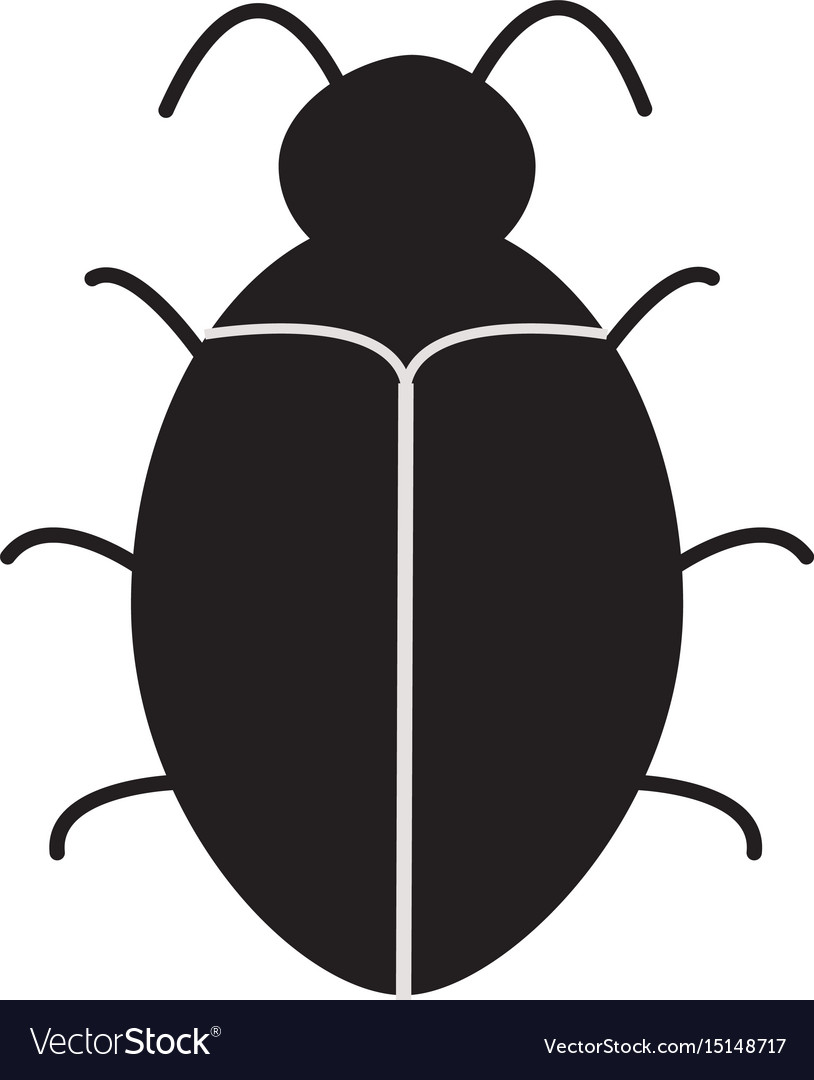 Bug software icon on white background