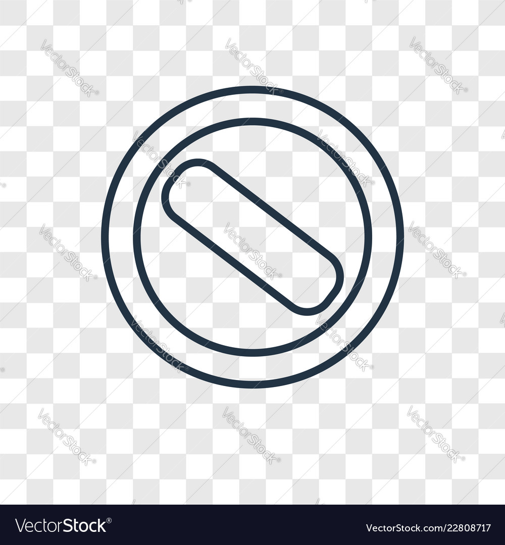 Cancel concept linear icon isolated vector image Cancel concept linear icon isolated