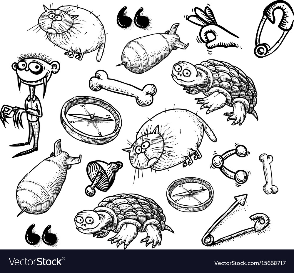 Cartoon characters seamless pattern