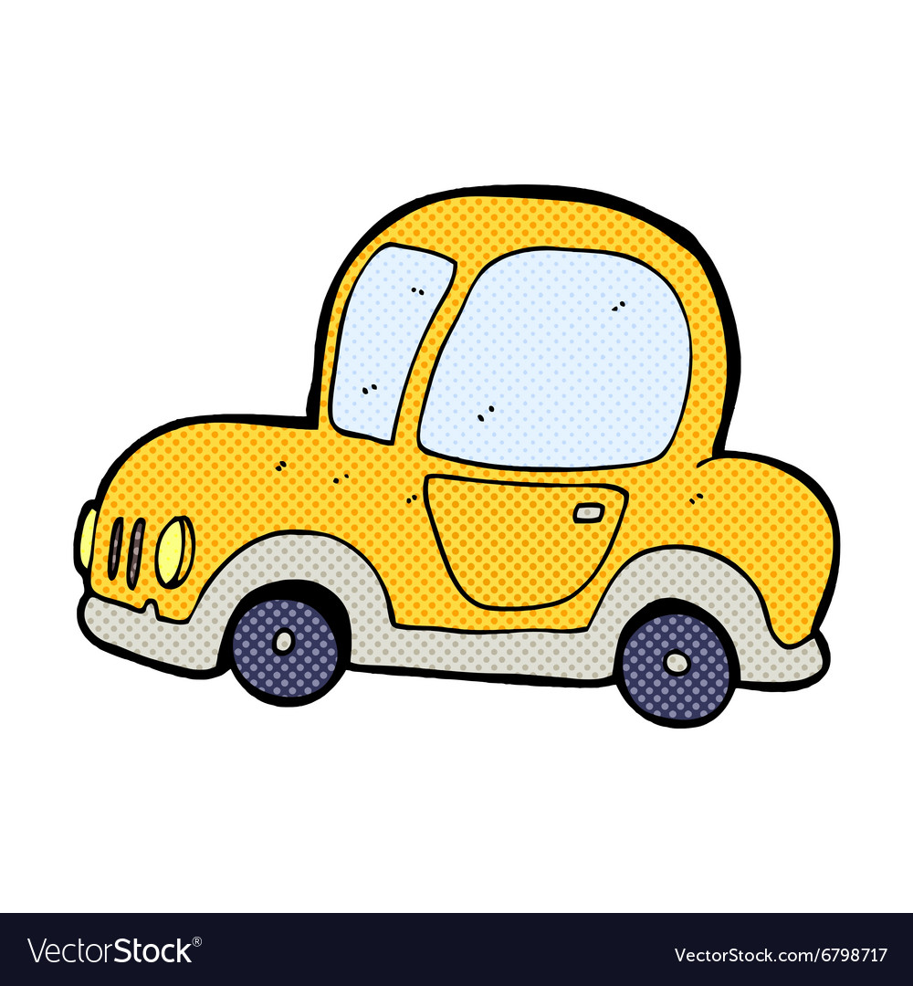 Comic cartoon car