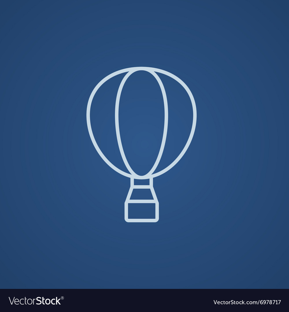 Hot air balloon line icon