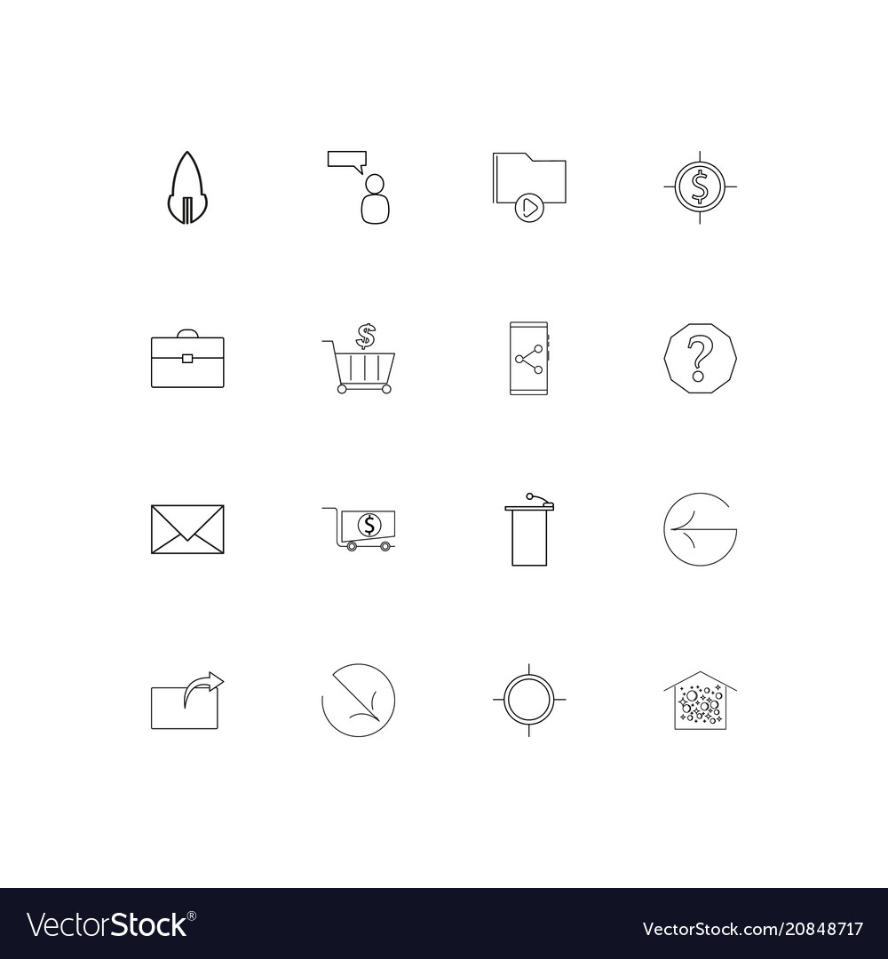 Internet of things linear thin icons set outlined