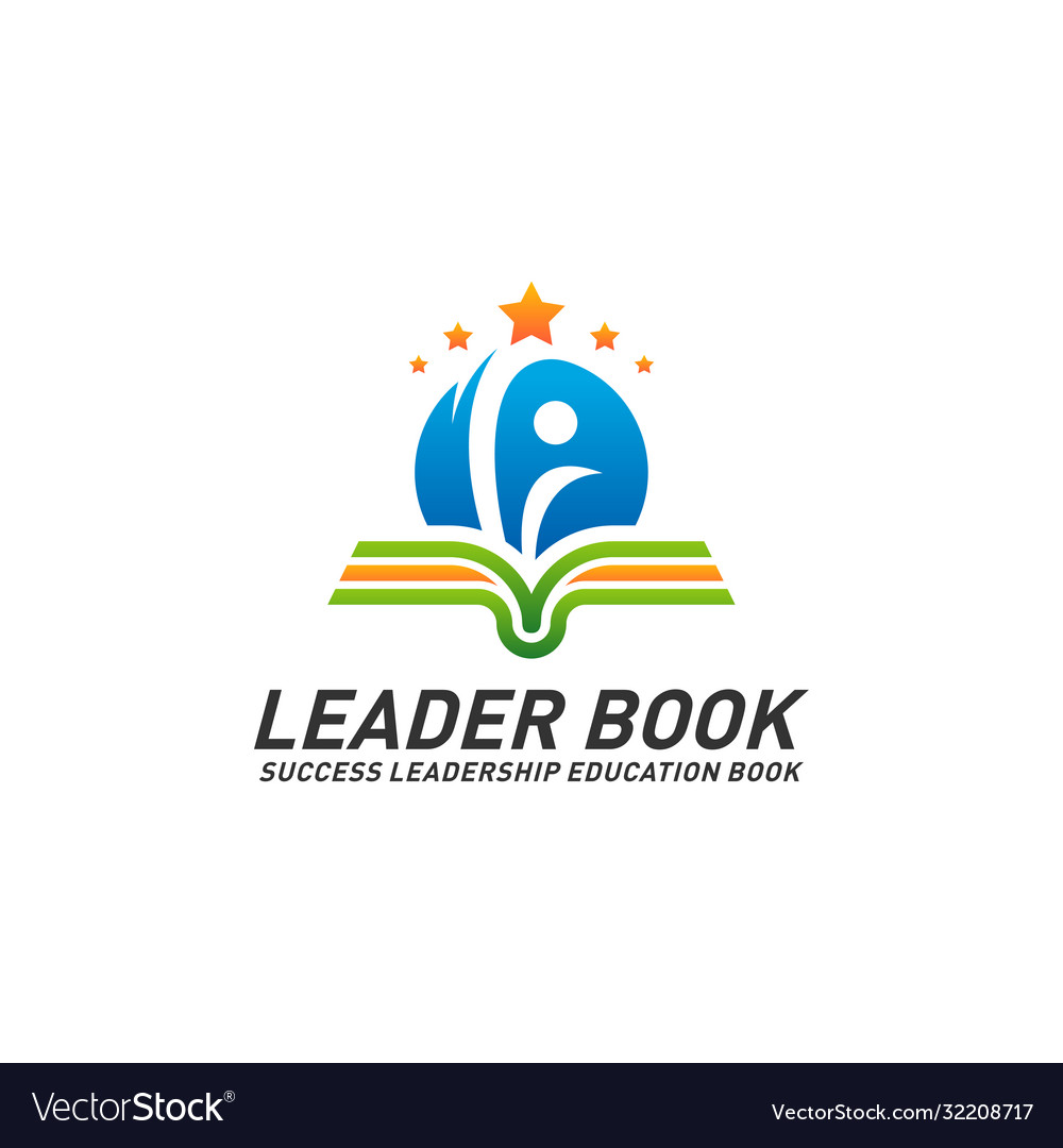 Leadership education book logo design concept