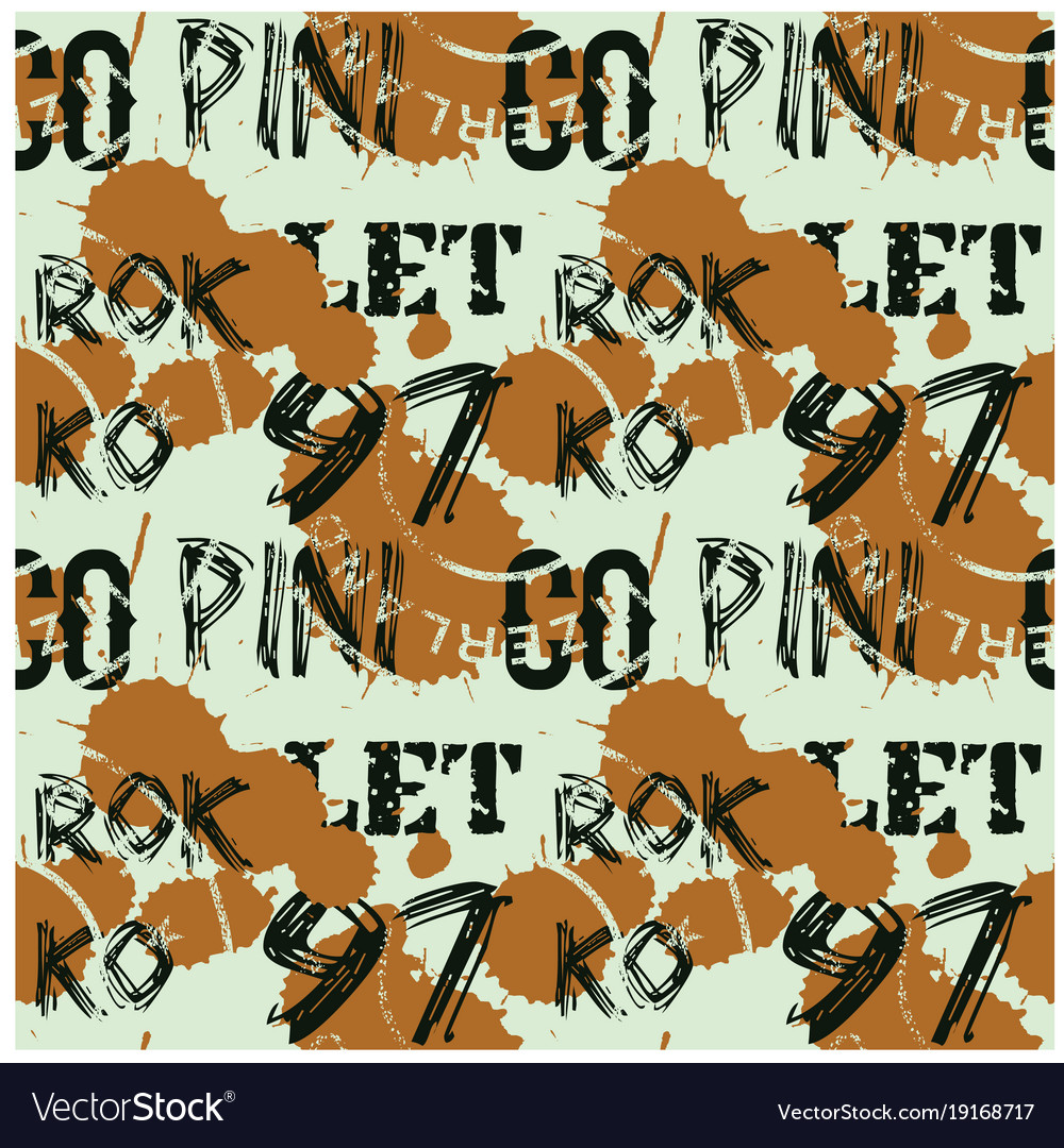 Letters and numbers abstract seamless pattern