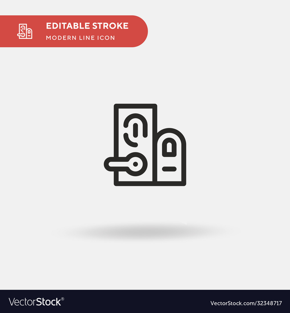 Lock simple icon symbol vector image Lock simple icon symbol