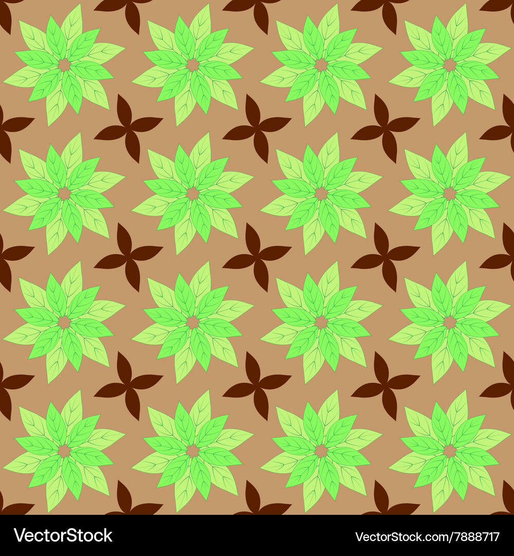 Nature Leaf Seamless Pattern Royalty Free Vector Image