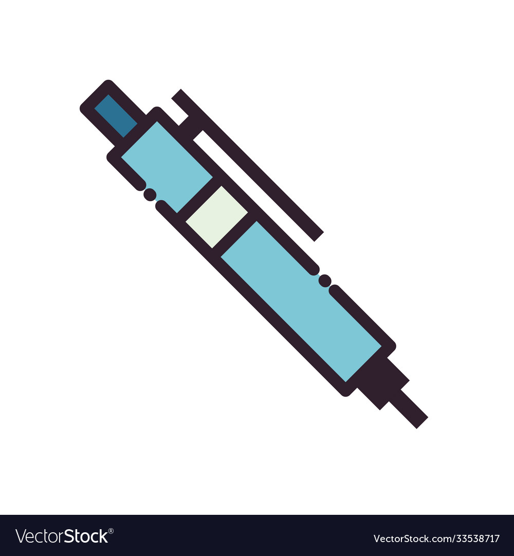 Pen line and fill style icon design