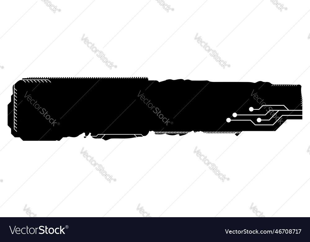 Rectangular design element silhouette in tech