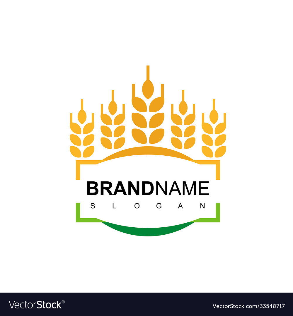 Rice logo design inspiration Royalty Free Vector Image