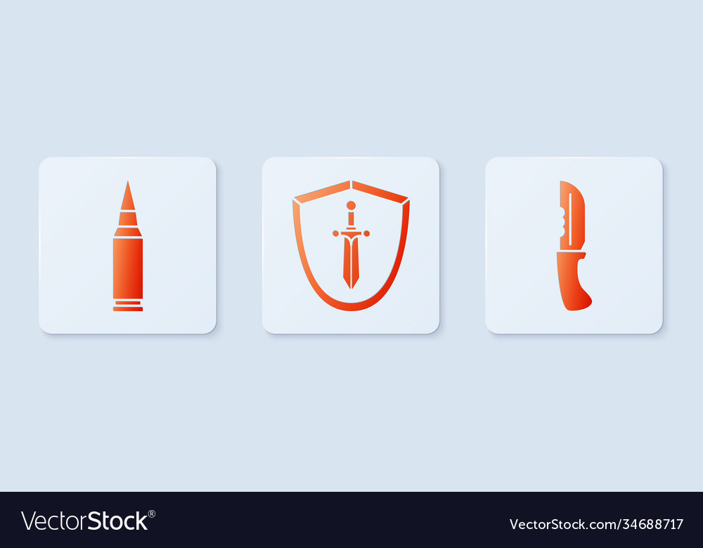 Set medieval shield with sword bullet vector image Set medieval shield with sword bullet