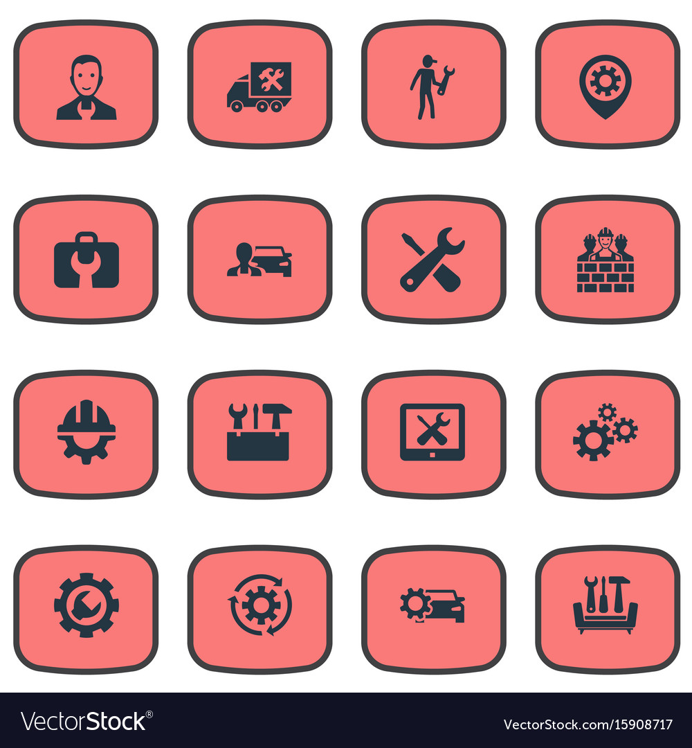 Set of simple icons element